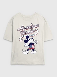 Disney Mickey Mouse American Classic Womens Skimmer T-Shirt