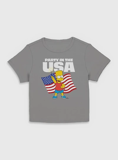 The Simpsons Partying Bart Women Baby T-Shirt