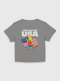 The Simpsons Partying Bart Women Baby T-Shirt