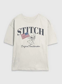 Disney Lilo & Stitch Flag Womens Skimmer T-Shirt