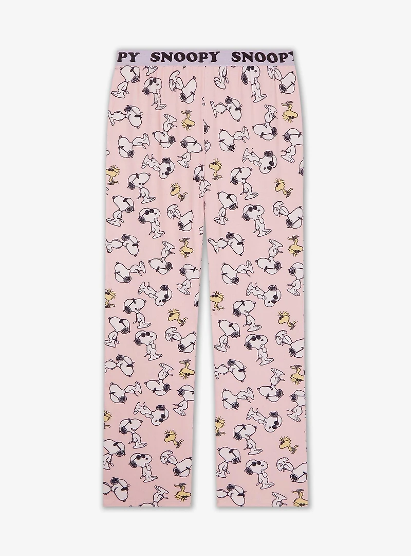 Peanuts Snoopy & Woodstock Sunglasses Women's Sleep Pants
