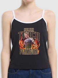 Marvel The Fantastic Four: First Steps Johnny Storm Human Torch Flame On Womens Cami Tank Top BoxLunch Exclusive