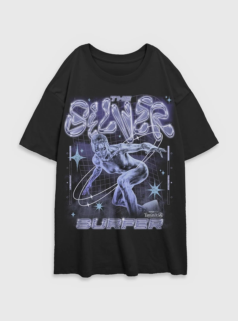 Marvel The Fantastic Four: First Steps Silver Surfer Womens Oversized T-Shirt BoxLunch Exclusive