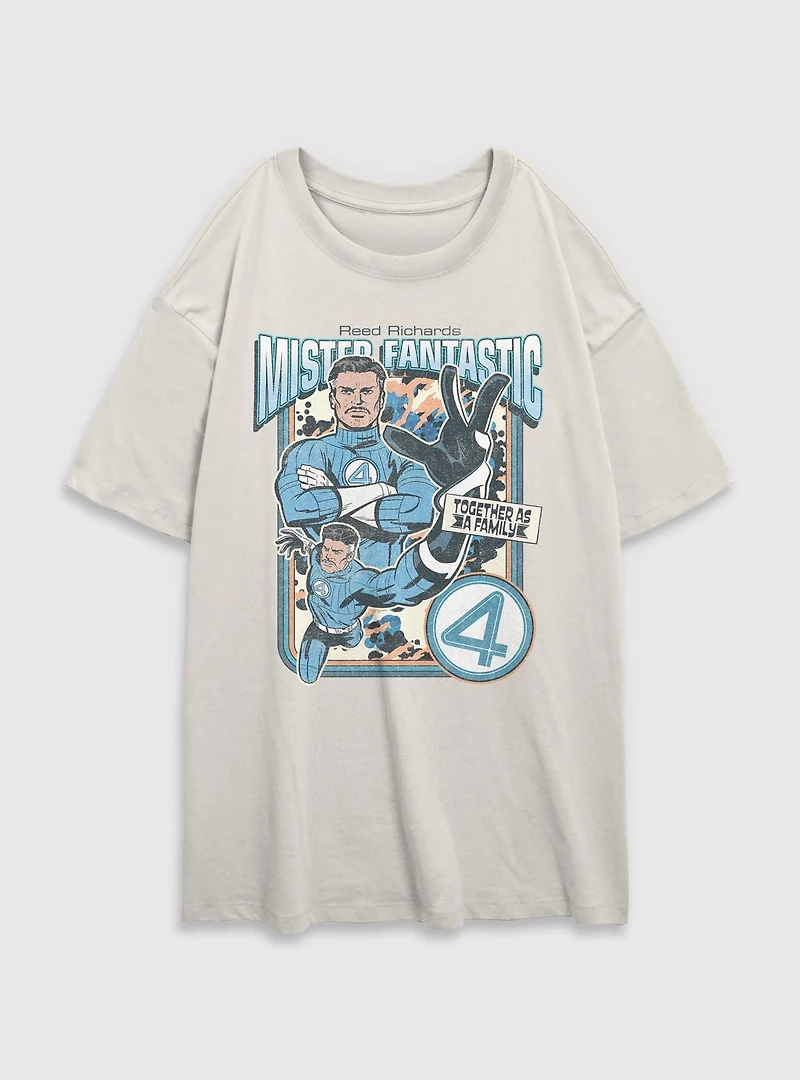 Marvel The Fantastic Four: First Steps Mr.  Together As A Family Womens Oversized T-Shirt BoxLunch Exclusive