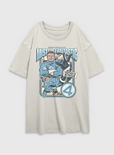 Marvel The Fantastic Four: First Steps Mr.  Together As A Family Womens Oversized T-Shirt BoxLunch Exclusive