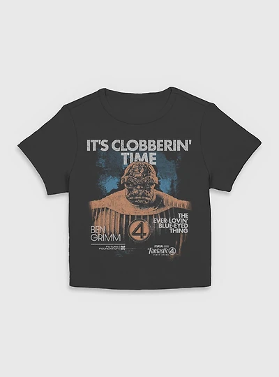 Marvel The Fantastic Four: First Steps Grunge Thing It's Clobberin' Time Womens Baby T-Shirt BoxLunch  Exclusive