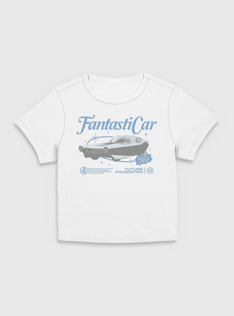 Marvel The Fantastic Four: First Steps Retro Fantasticar Womens Baby T-Shirt BoxLunch Exclusive
