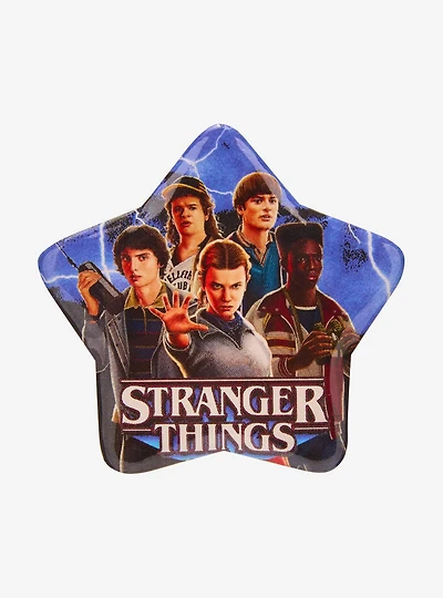 Stranger Things Group Portrait Star Button Pin - BoxLunch Exclusive