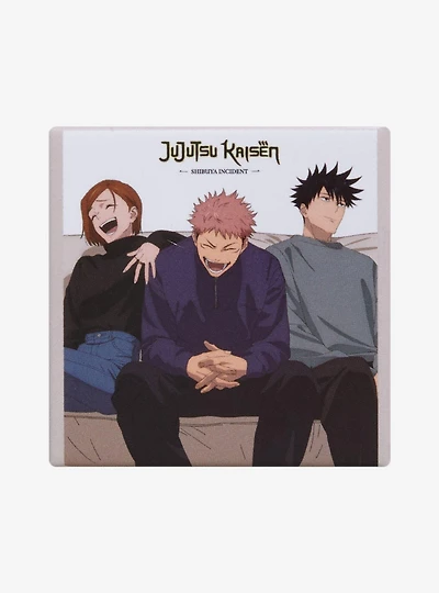 Jujutsu Kaisen Casual Characters Square Button Pin - BoxLunch Exclusive