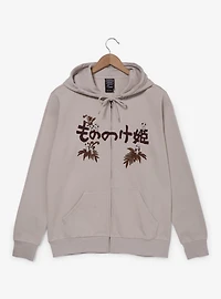 Studio Ghibli® Princess Mononoke Icons Embroidered Zippered Hoodie - BoxLunch Exclusive