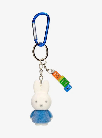 Miffy Flocked Multi-Charm Carabiner Keychain