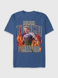 Marvel The Fantastic Four: First Steps Johnny Storm Human Torch Flame On Garment Dye T-Shirt BoxLunch Exclusive