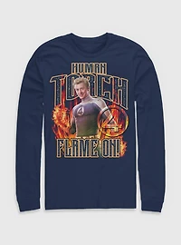 Marvel The Fantastic Four: First Steps Johnny Storm Human Torch Flame On Long-Sleeve T-Shirt BoxLunch Exclusive
