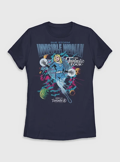 Marvel The Fantastic Four: First Steps Comic Cover Sue Storm Invisible Woman Womens T-Shirt BoxLunch Exclusive