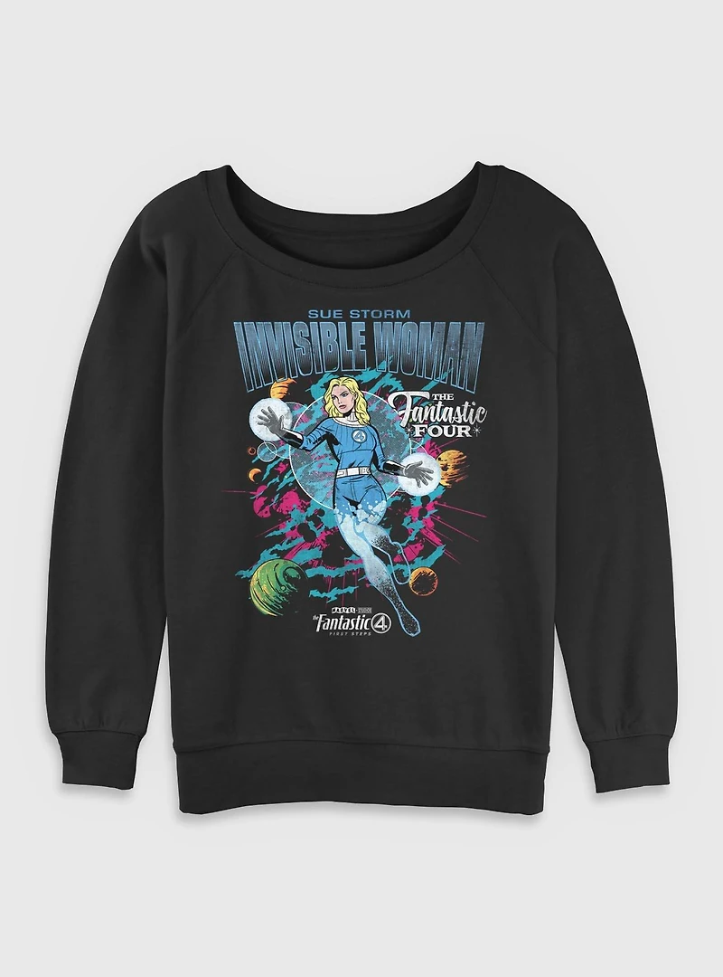 Marvel The Fantastic Four: First Steps Comic Cover Sue Storm Invisible Woman Womens Slouchy Sweatshirt BoxLunch Exclusive