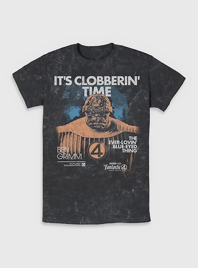 Marvel The Fantastic Four: First Steps Grunge Thing It's Clobberin' Time Mineral Wash T-Shirt BoxLunch Exclusive