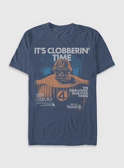 Marvel The Fantastic Four: First Steps Grunge Thing It's Clobberin' Time Garment Dye T-Shirt BoxLunch Exclusive