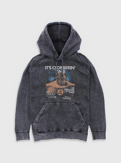 Marvel The Fantastic Four: First Steps Grunge Thing It's Clobberin' Time Mineral Wash Hoodie BoxLunch Exclusive