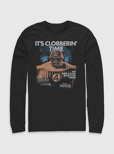 Marvel The Fantastic Four: First Steps Grunge Thing It's Clobberin' Time Long-Sleeve T-Shirt BoxLunch Exclusive