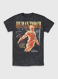 Marvel The Fantastic Four: First Steps Human Torch Future Foundation Mineral Wash T-Shirt BoxLunch Exclusive