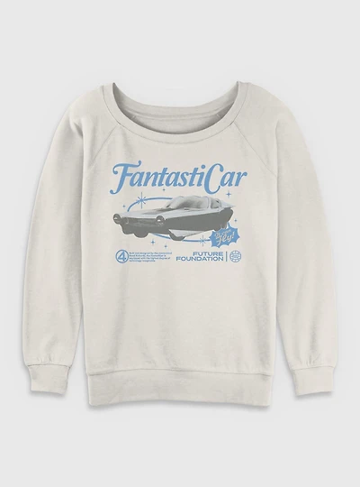Marvel The Fantastic Four: First Steps Retro Fantasticar Womens Slouchy Sweatshirt BoxLunch Exclusive