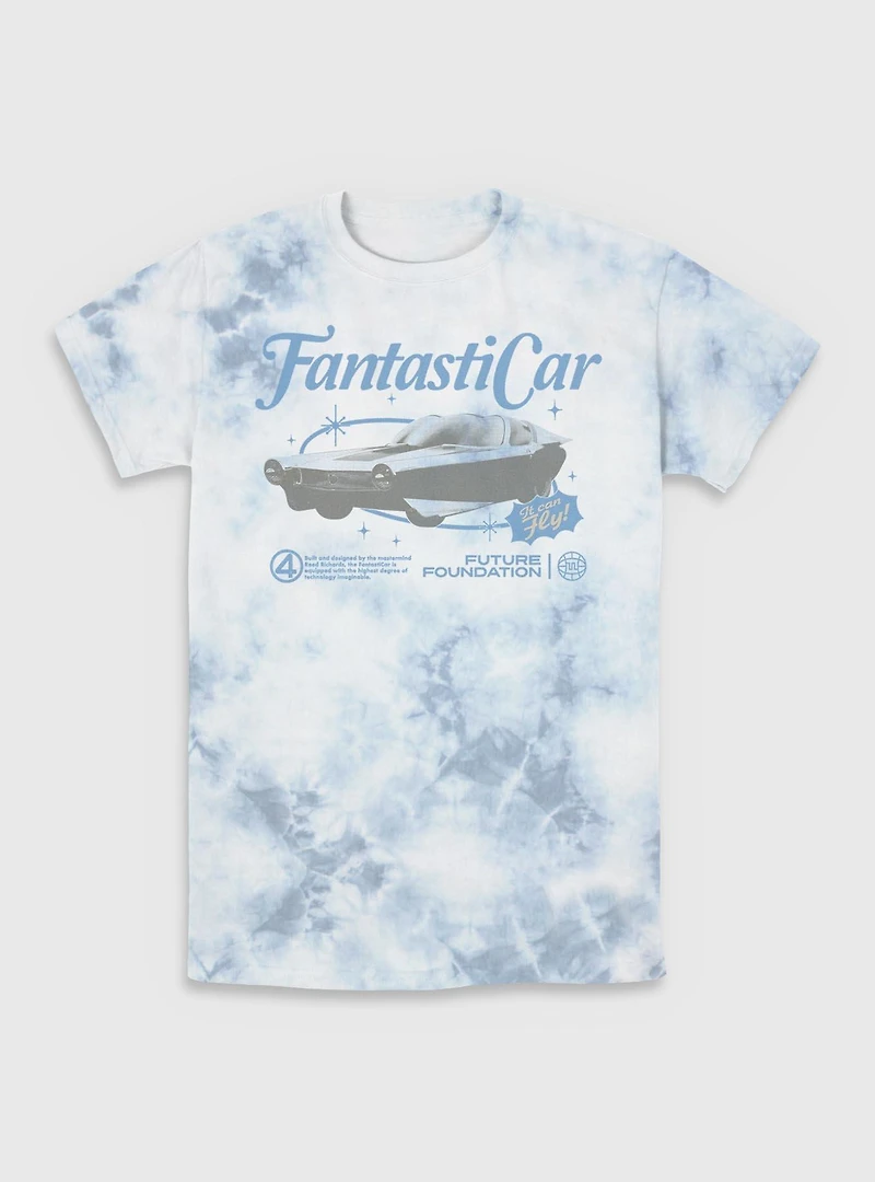 Marvel The Fantastic Four: First Steps Retro Fantasticar Tie-Dye T-Shirt BoxLunch Exclusive