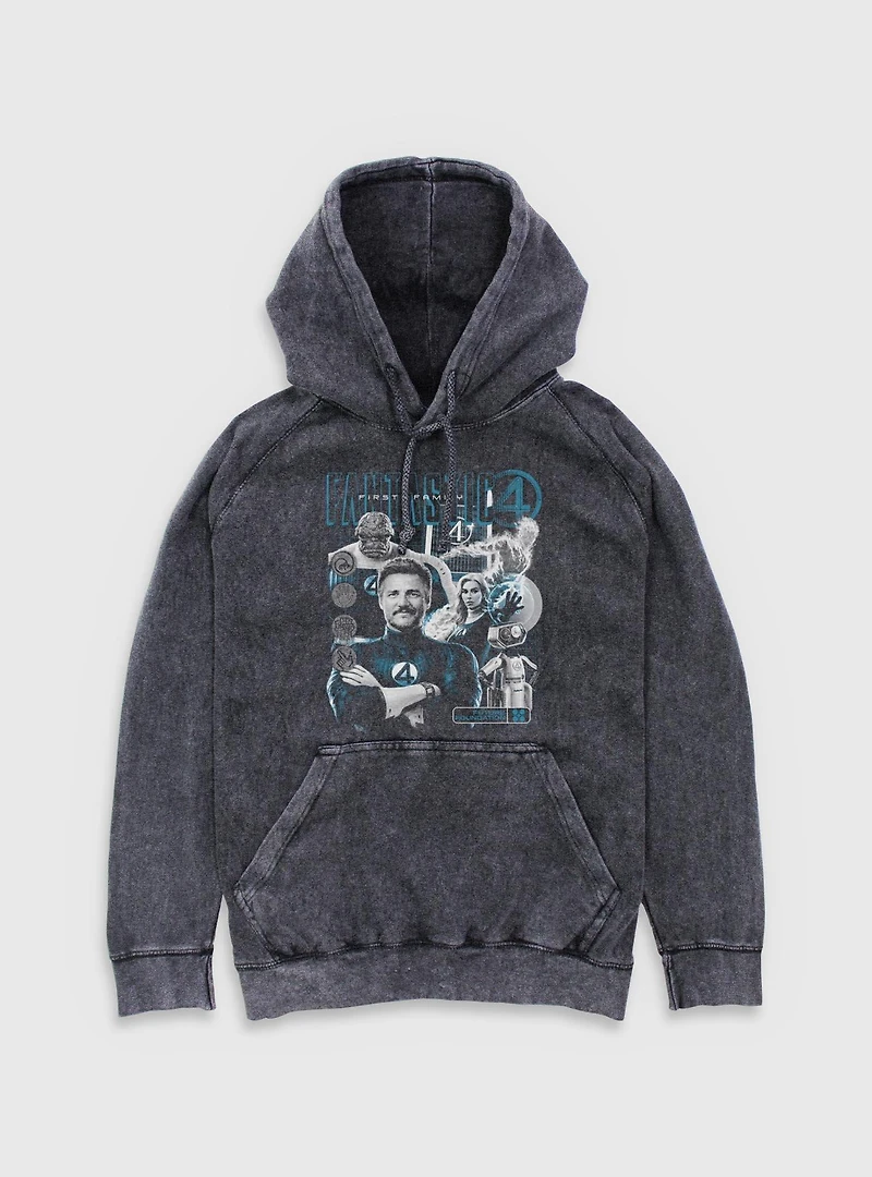 Marvel The Fantastic Four: First Steps Future Foundation Family Mineral Wash Hoodie BoxLunch Exclusive