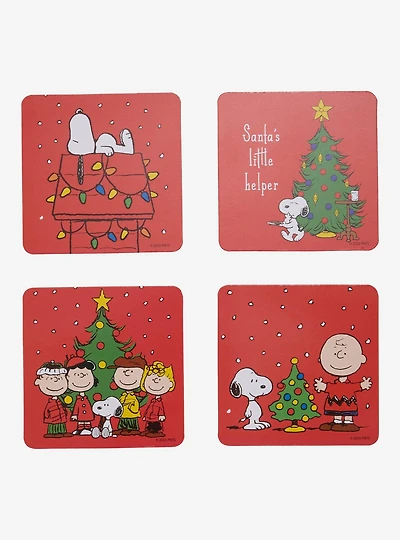 Peanuts Snoopy & Friends Christmas Coaster Set