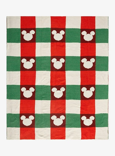 Disney Mickey Mouse Holiday Checkered Throw - BoxLunch Exclusive