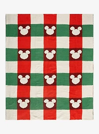 Disney Mickey Mouse Holiday Checkered Throw - BoxLunch Exclusive