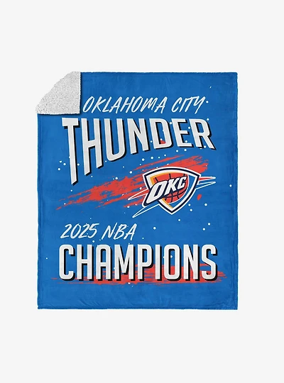NBA Oklahoma City Thunder Net Gain Silk Touch Sherpa Throw Blanket