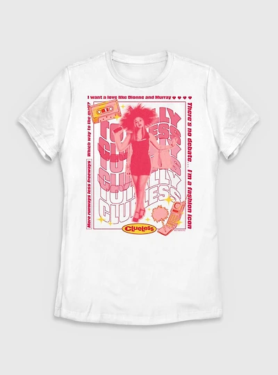 Clueless Cassette Totally Womens T-Shirt