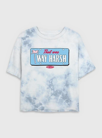 Clueless That Wa Way Harsh Tie Dye Crop Womens T-Shirt