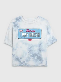 Clueless That Wa Way Harsh Tie Dye Crop Womens T-Shirt