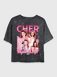 Clueless Y2K Cher Ugh As If Mineral Wash Womens Crop T-Shirt