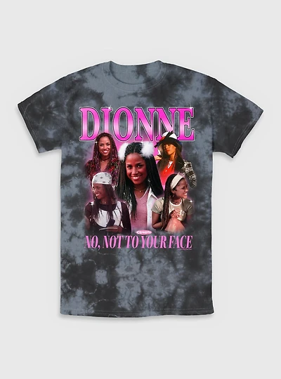 Clueless Y2k Dionne  No Not Your Face Tie-Dye T-Shirt