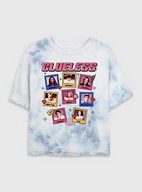 Clueless Polaroid Yearbook Tie Dye Crop Womens T-Shirt