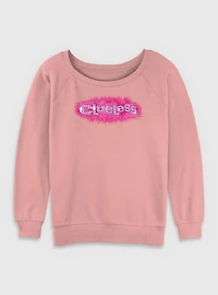 Clueless Logo Womens Slouchy Sweatshirt