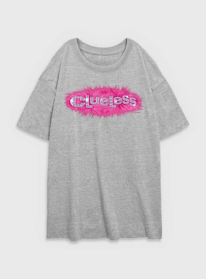 Clueless Logo Womens Oversized T-Shirt