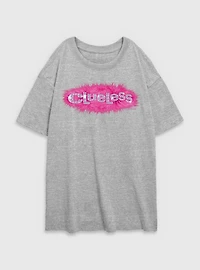 Clueless Logo Womens Oversized T-Shirt