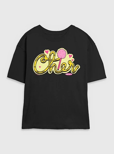Clueless Cher Badge Womens Skimmer T-Shirt
