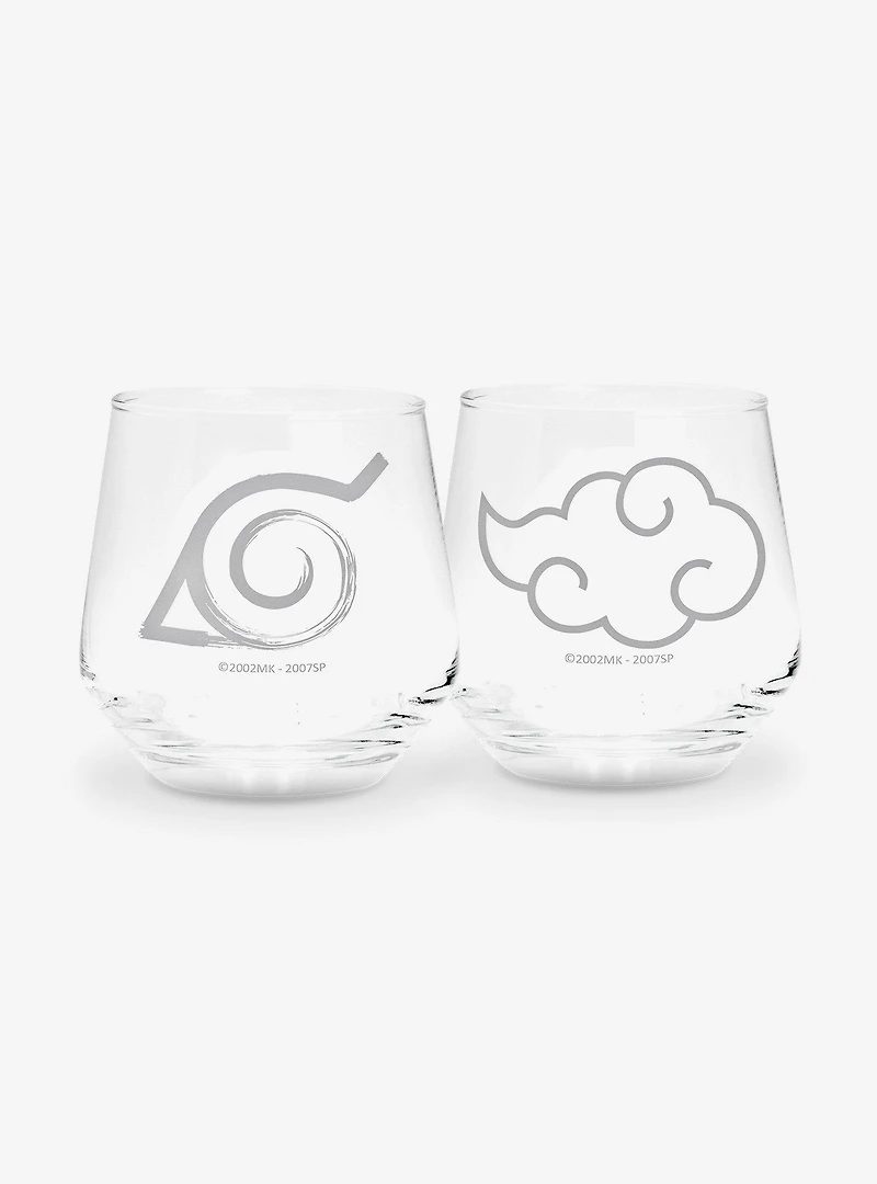Naruto Shippuden Konoha & Akatsuki Glass Set