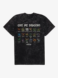 How To Train Your Dragon Give Me Dragons Mineral Wash T-Shirt