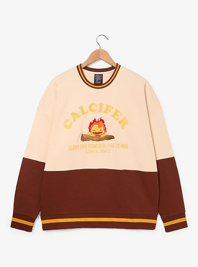 Studio Ghibli® Howl's Moving Castle Calcifer Color Block Crewneck - BoxLunch Exclusive