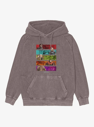 How To Train Your Dragon Trainer Banners Mineral Wash Hoodie