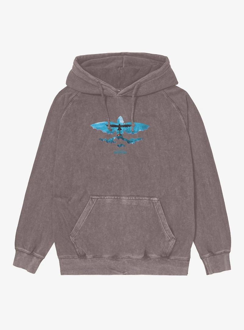 How To Train Your Dragon Toothless Takes Flight Mineral Wash Hoodie