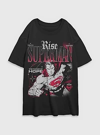 DC Comics Superman Rise Truth Justice Hope Girls Oversized T-Shirt BoxLunch Exclusive