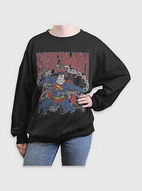 DC Comics Superman Unchained Girls Oversized Sweatshirt BoxLunch Exclusive