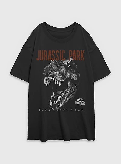 Jurassic Park T-Rex Life Finds A Way Girls Oversized T-Shirt BoxLunch Exclusive