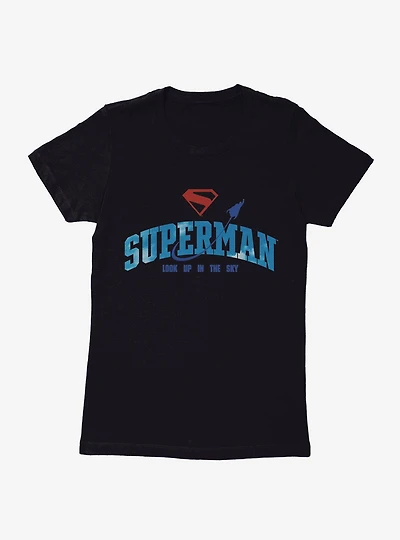 DC Comics Superman Look Up The Sky Logo Womens T-Shirt